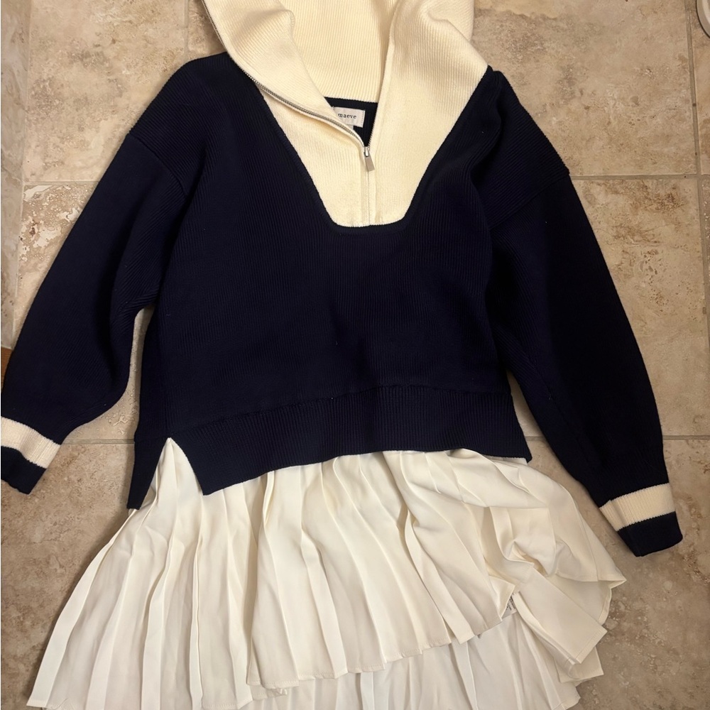 Anthropologie Navy and White TWOFER